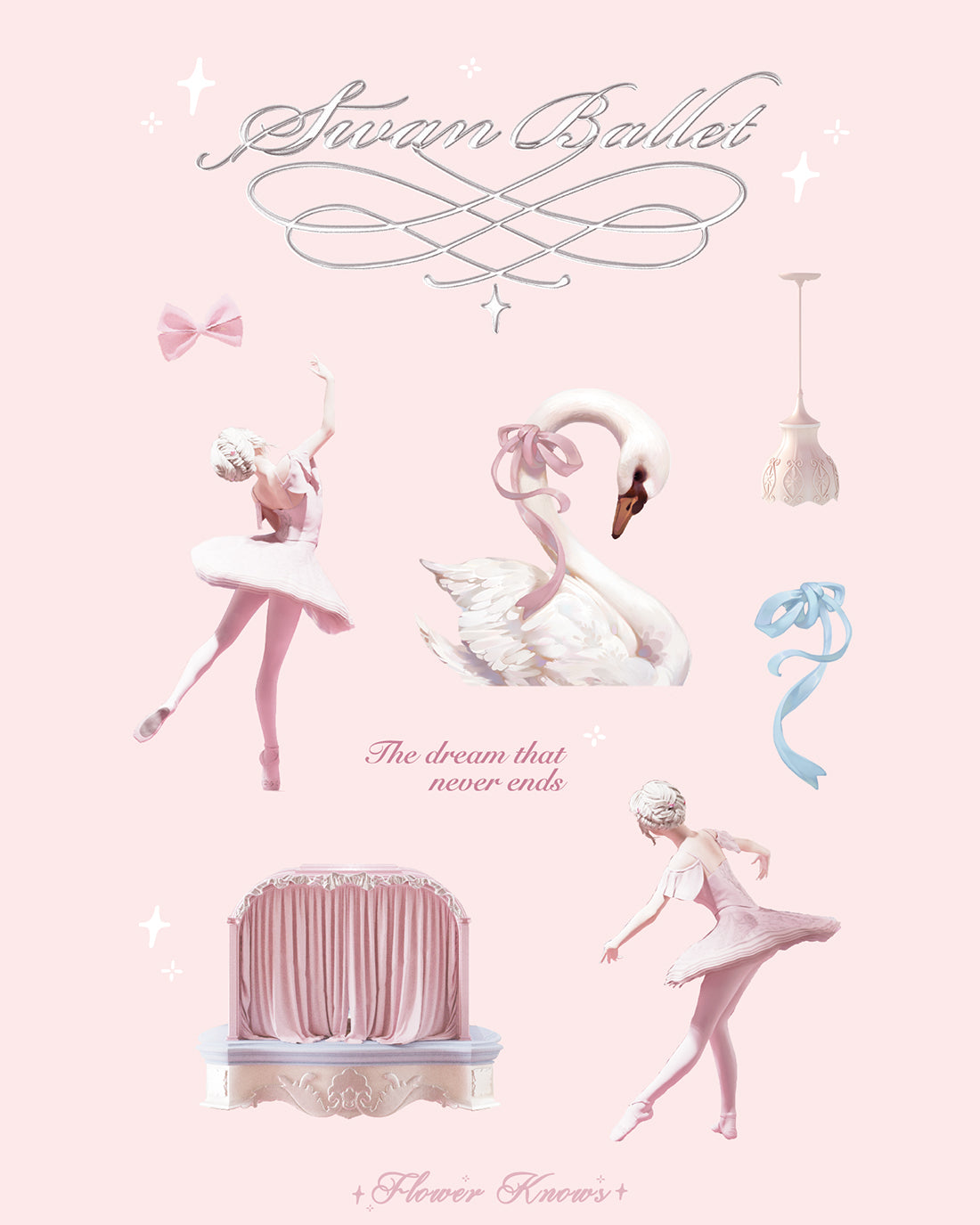 Swan Ballet Series Sticker Pack