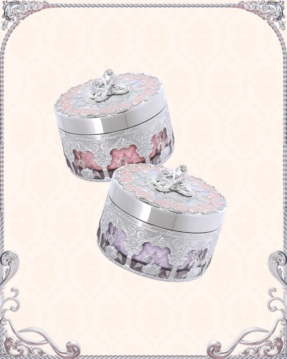 Swan Ballet Music box Loose Setting Powder