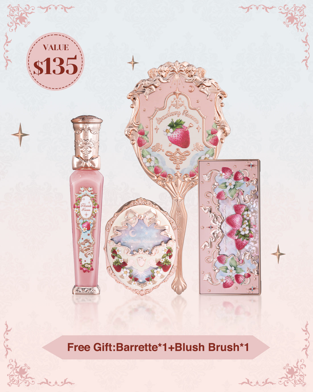 Strawberry Rococo Gift Set