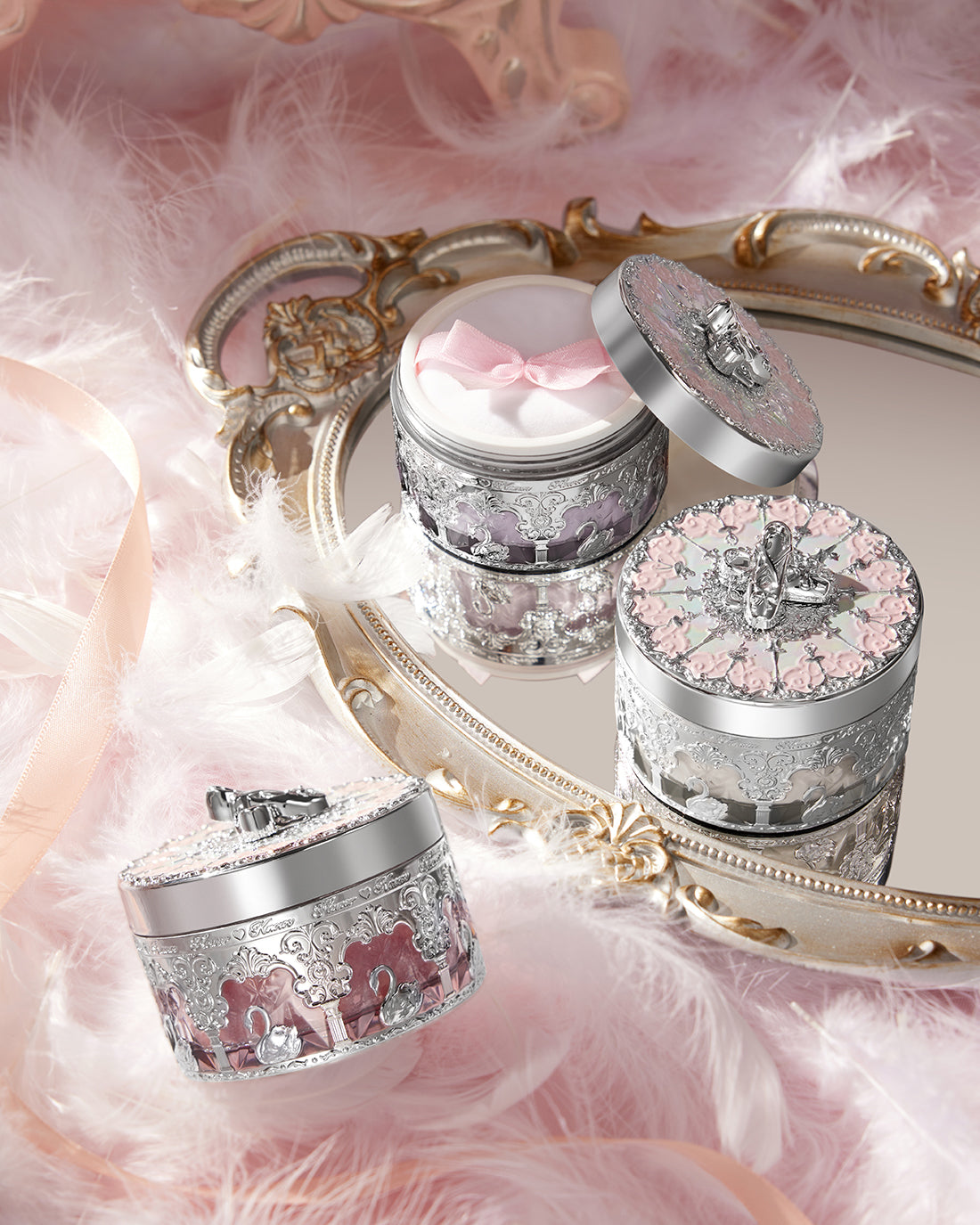 Swan Ballet Music box Loose Setting Powder